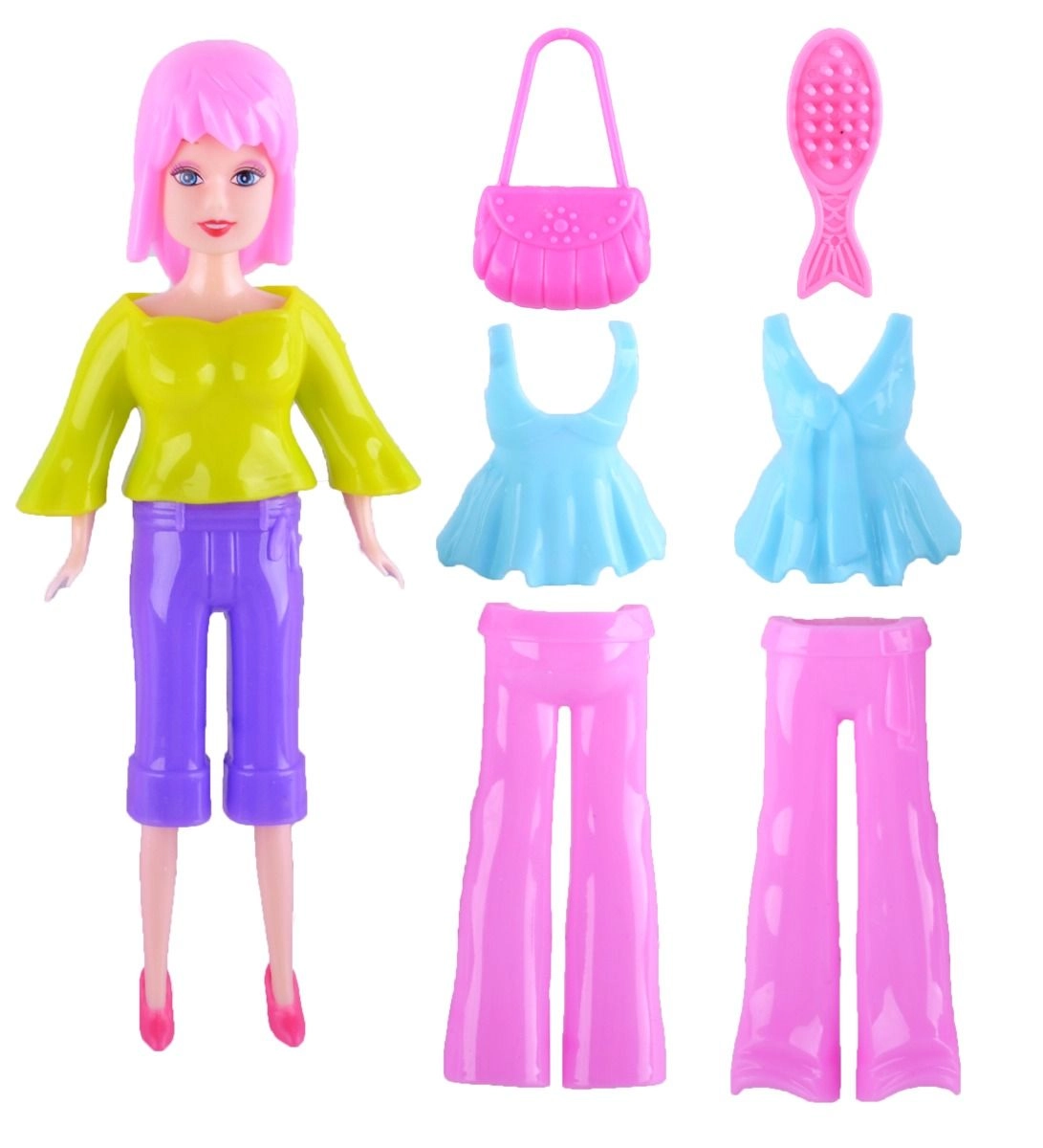 Everyday Fashion Doll - Snap On 7 Pcs Pink Ages 3+