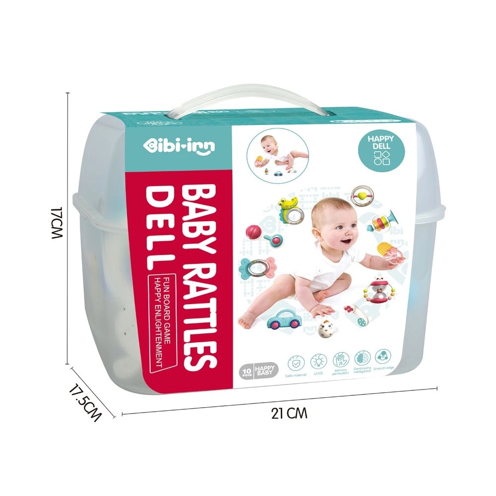 Hand Baby Rattle Bell - 3 Months ABS 10pcs