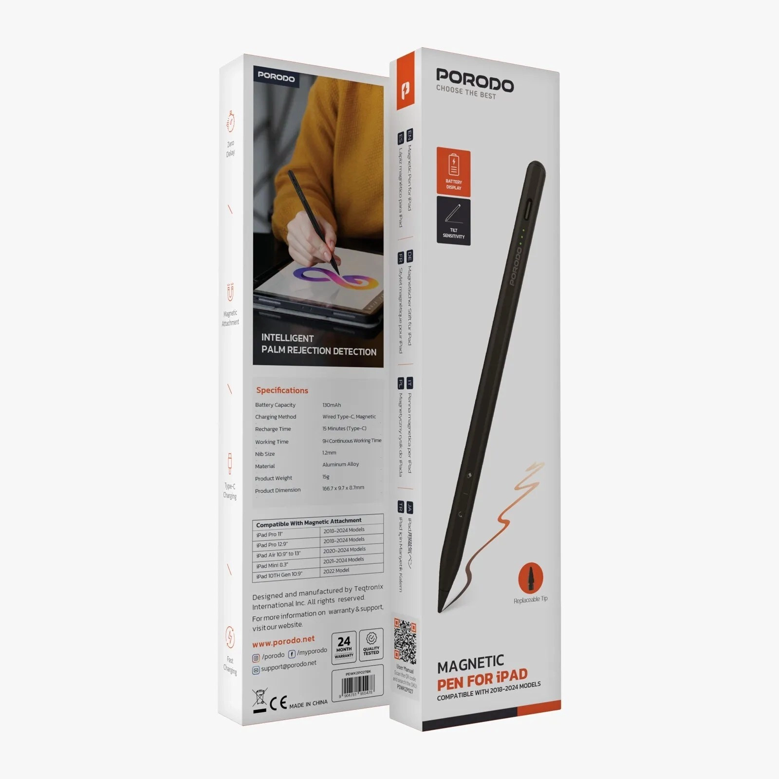 Magnetic Pen - 1.2mm nib 9 Hours USB-C Charging