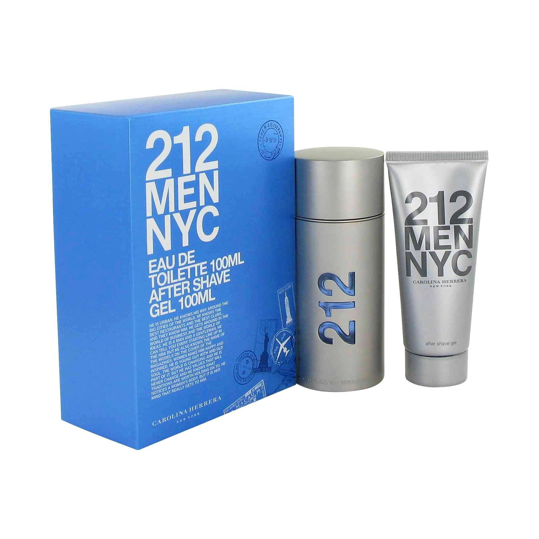 Carolina Herrera 212 - 3.3 oz Eau De Toilette + After Shave Gel - 3.3 oz
