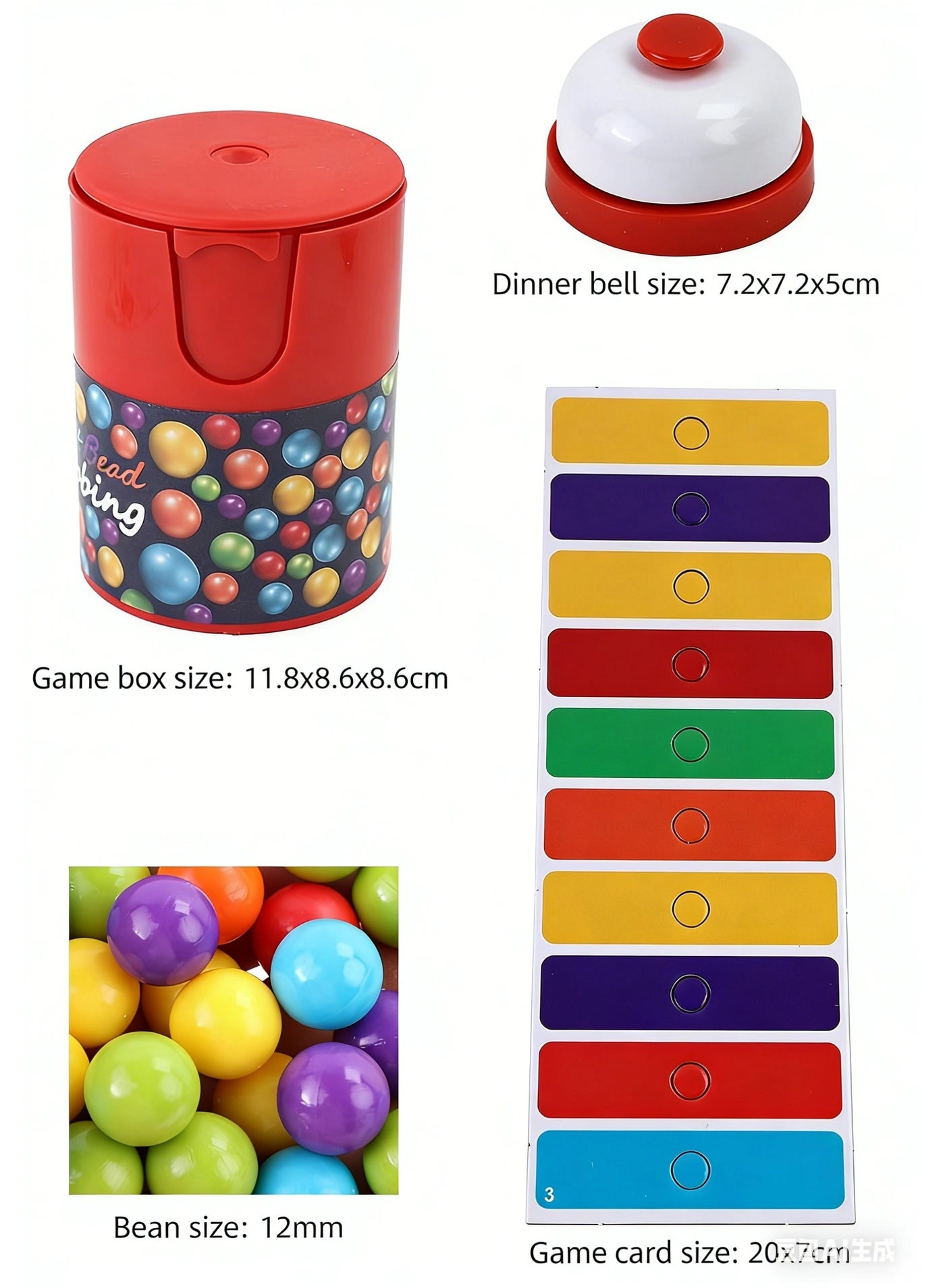 Fast Bead Grabbing Color Matching Board Game - 90 pieces