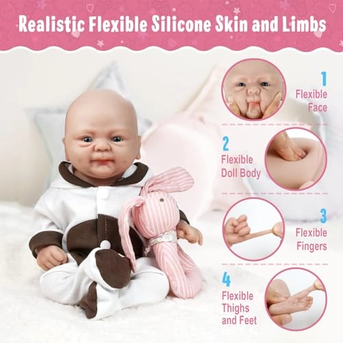 Reborn Baby Doll - 18 inch Silicone Girl