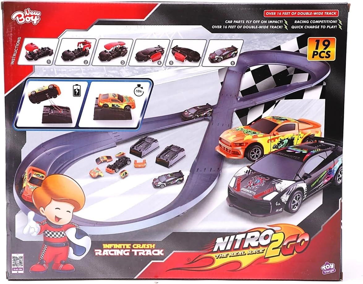 Infinite Racing Set Crash - 2 cars 16ft track