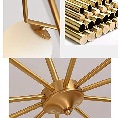 Modern Simple Chandelier - E14 10 head Copper