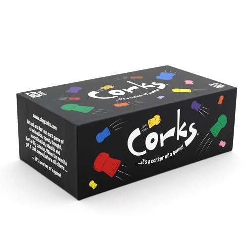Corks - 15 wooden corks 56 corks game cards English 6+