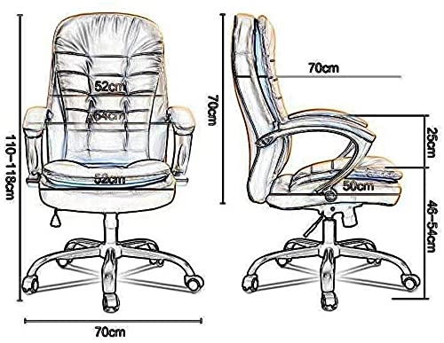 Desk Chair - PU Leather Brown High Back