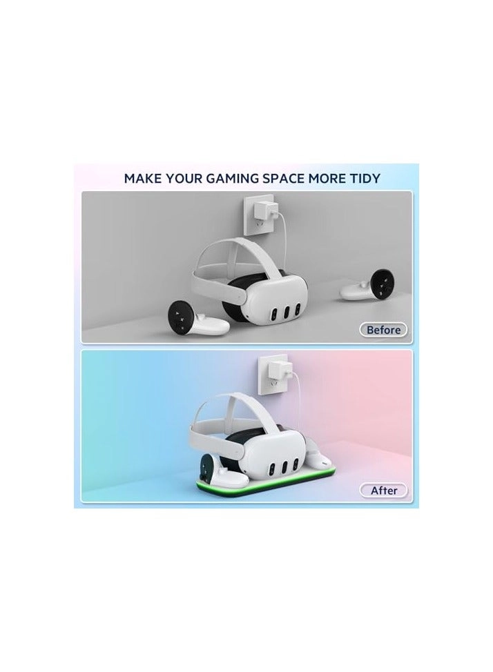 Quest 3 VR Charging Dock - Headset and Touch Controller