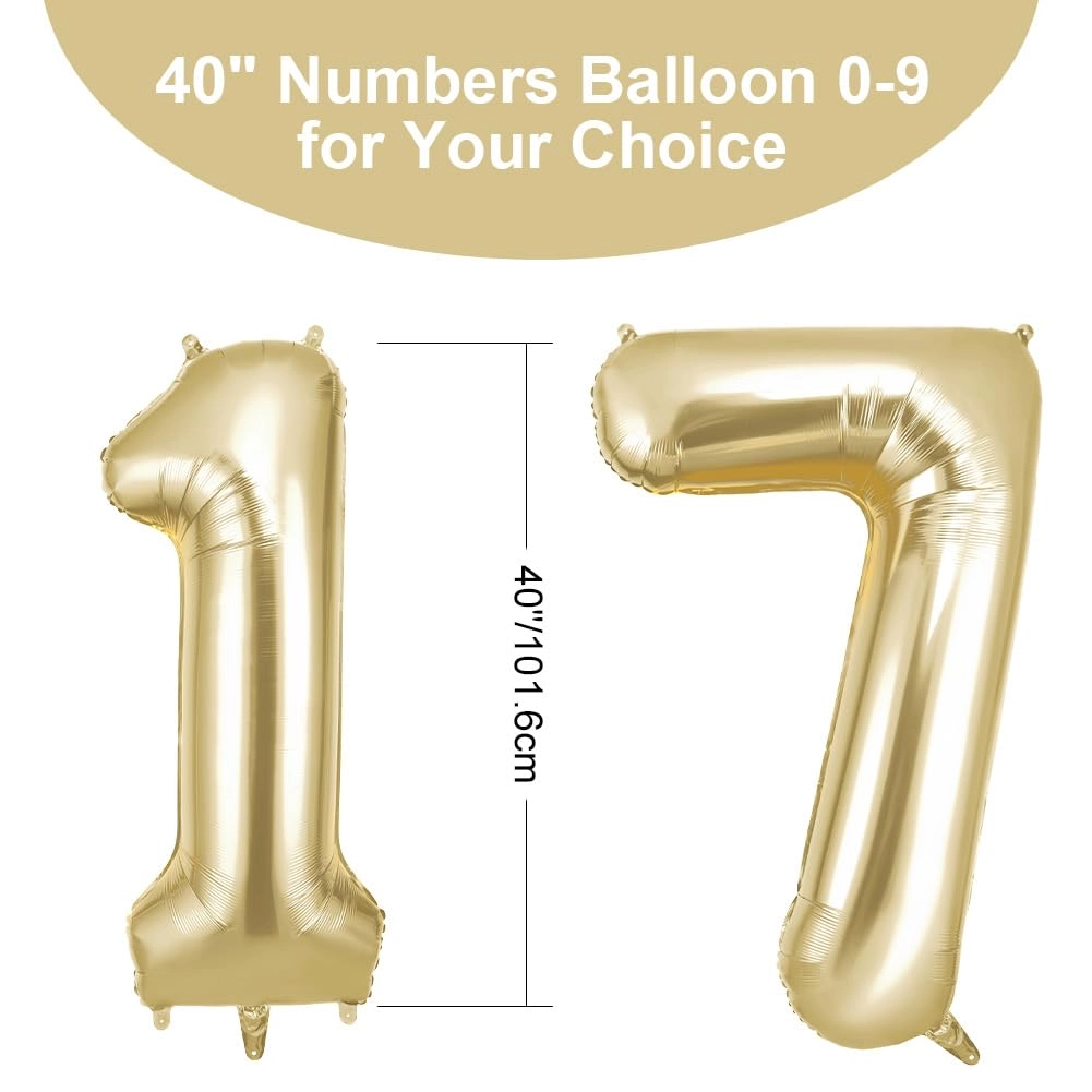 Number 17 Balloon - 2 piece(s) Birthday