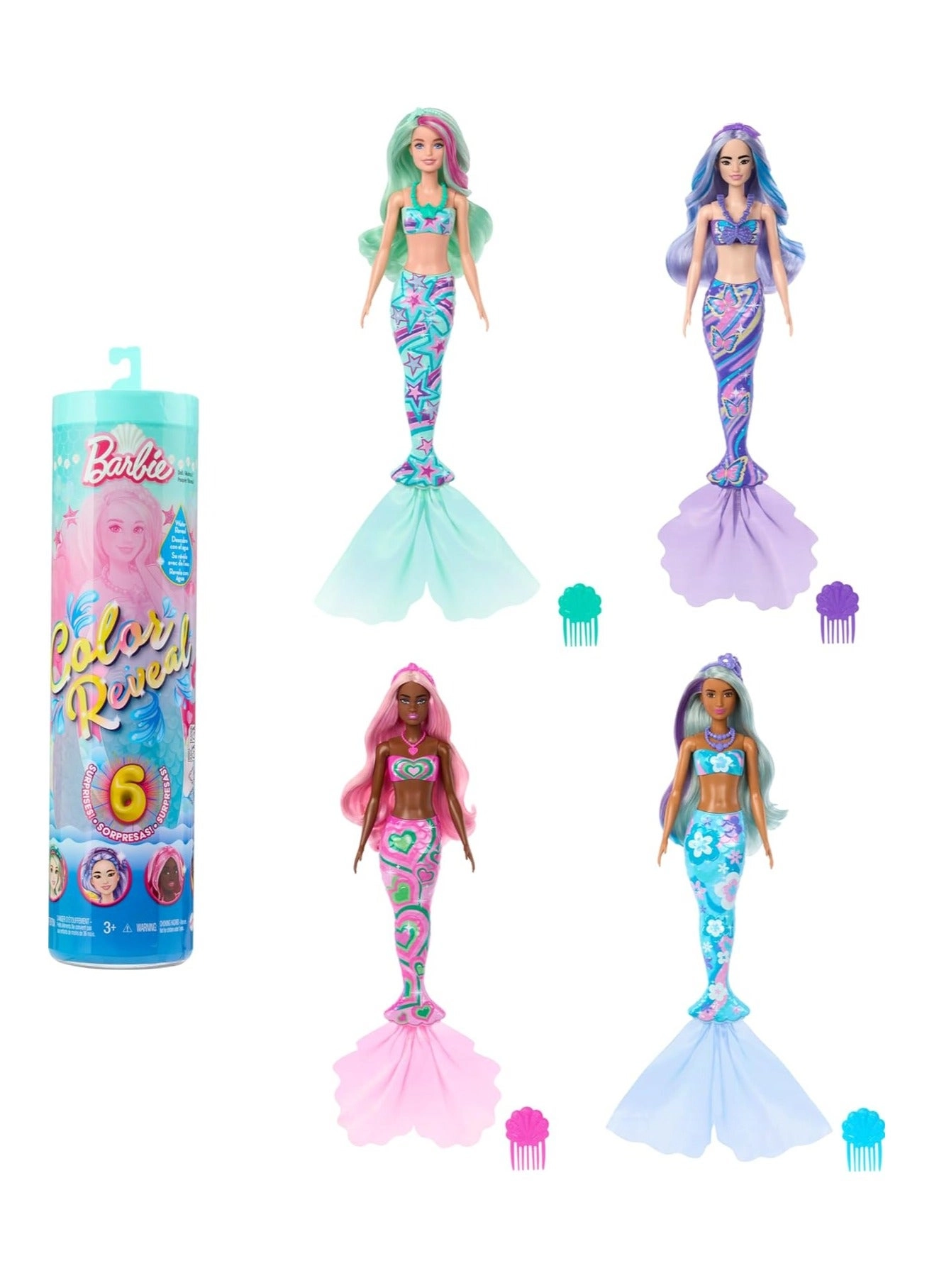 Barbie Deep Sea Mermaids - Colour Reveal Doll Ages 3+