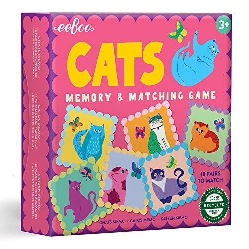 Cats Little Square Memory & Matching Game - 3+ 18 pairs
