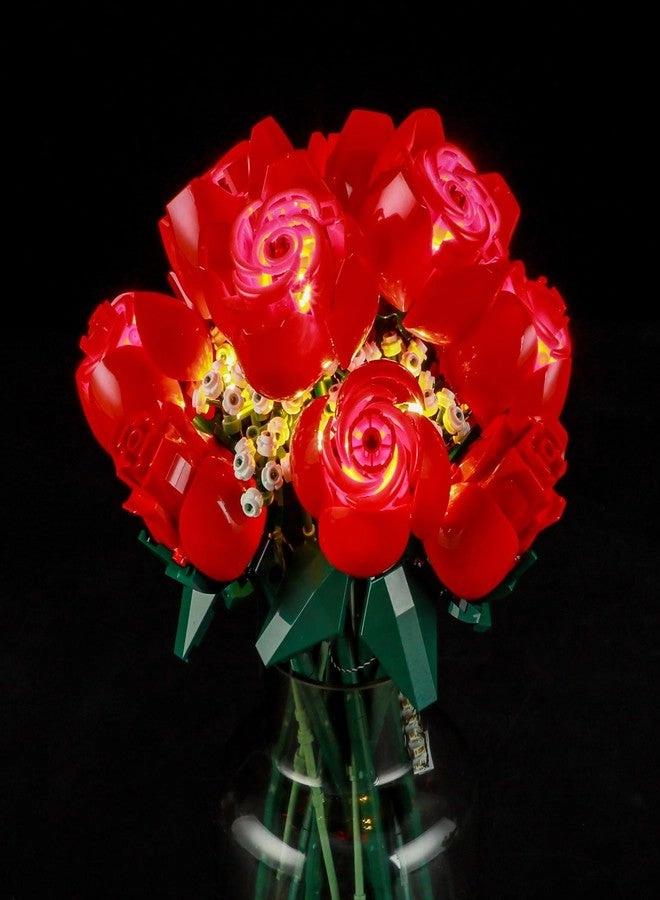 BRIKSMAX Led Lighting Kit for Roses - Compatible with Lego Icons Flower 10328