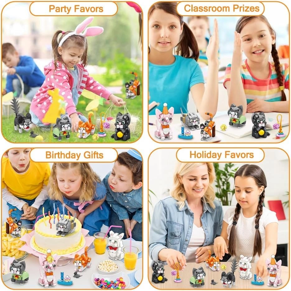 Cat Building Block Kit - Cat 9 pcs