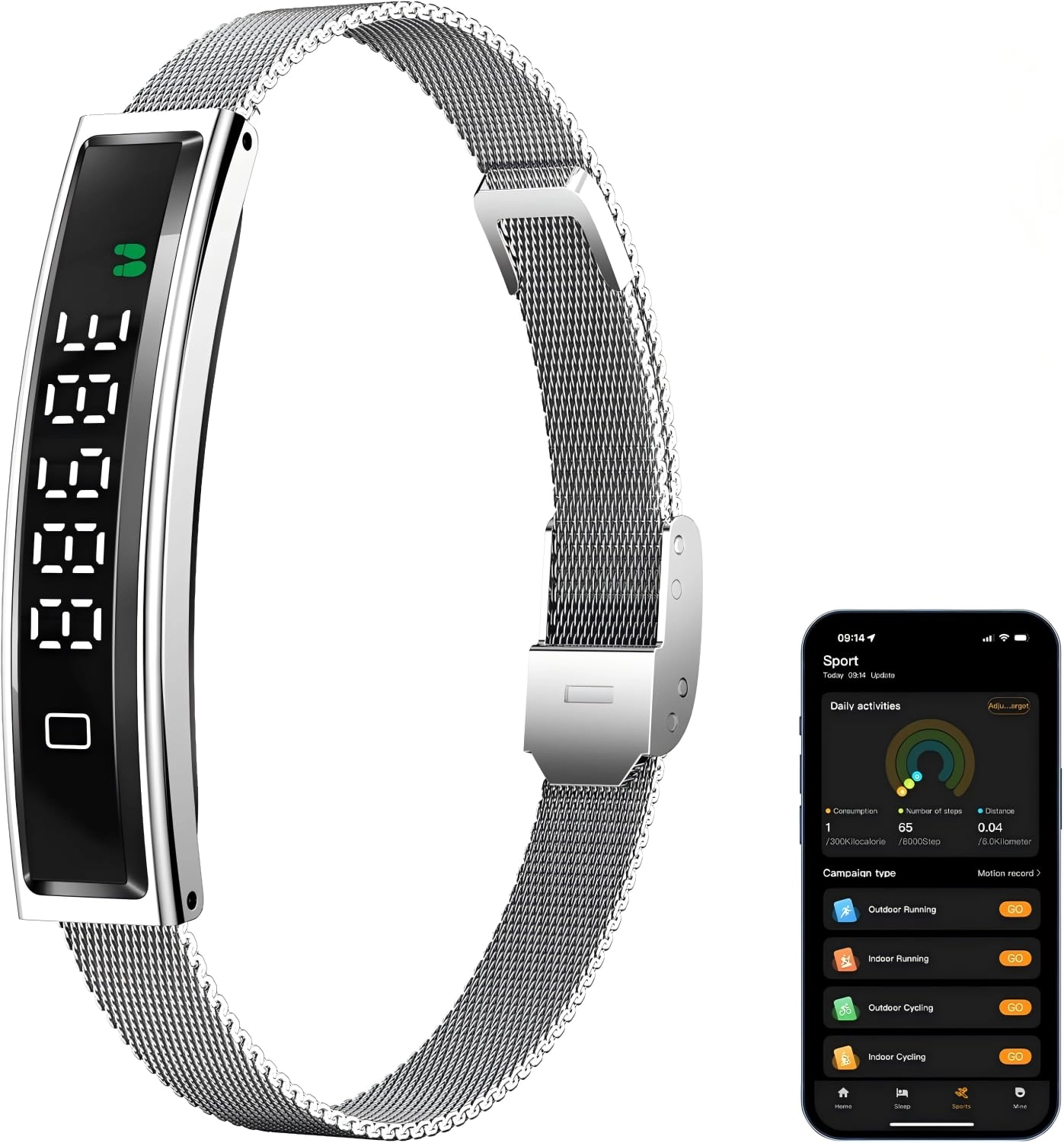 Health Smart Bracelet - Heart Rate Blood Oxygen Sleep Monitoring