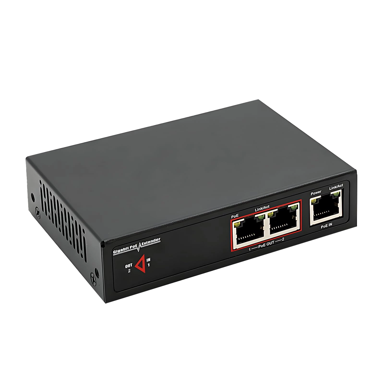 ThePoEstore PoE Extender - up to 22W 2(PoE OUT) IEEE 802.3af IEEE 802.3at 10/100/1000 Mbps 60W total power budget