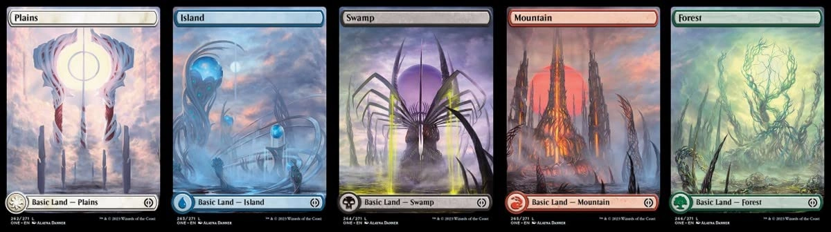 Wizards of the Coast Phyrexia: All Will Be One Full Art Land set - 5 pcs