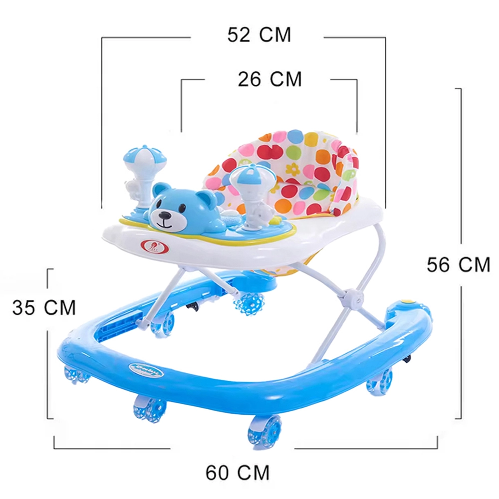 Baby Walker - Coffee + Head Protection Pillow - Blue