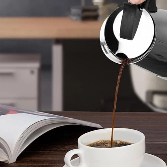 Moka Pot - 6 Cup Stainless Steel Stovetop