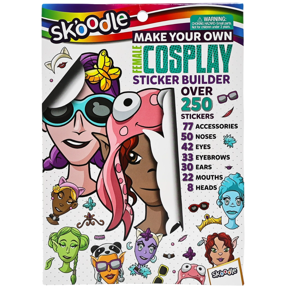 SKOODLE Female Cosplay Activity Sticker Book Make Your Own 250 pcs
