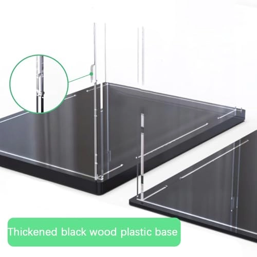 Display Case for Lego 31165 - Dustproof Clear Walnut Base