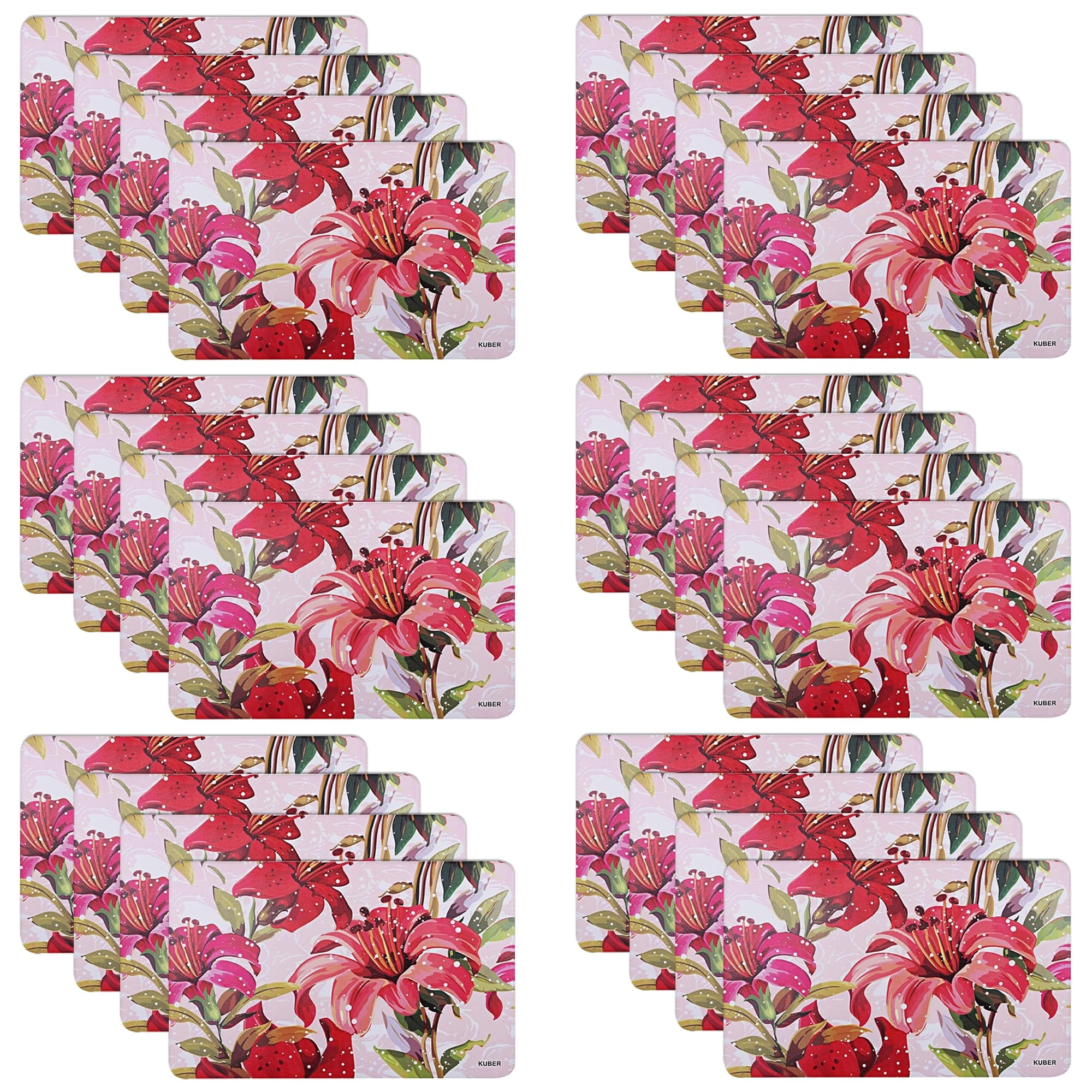 Kuber Industries, A-183, RIICO Industrial area, Prahladpura, Jaipur - 303903, 91-7073942409, Kuber Mart Industries Pvt. Ltd. Fridge Mat - 24 Pieces Pink PVC