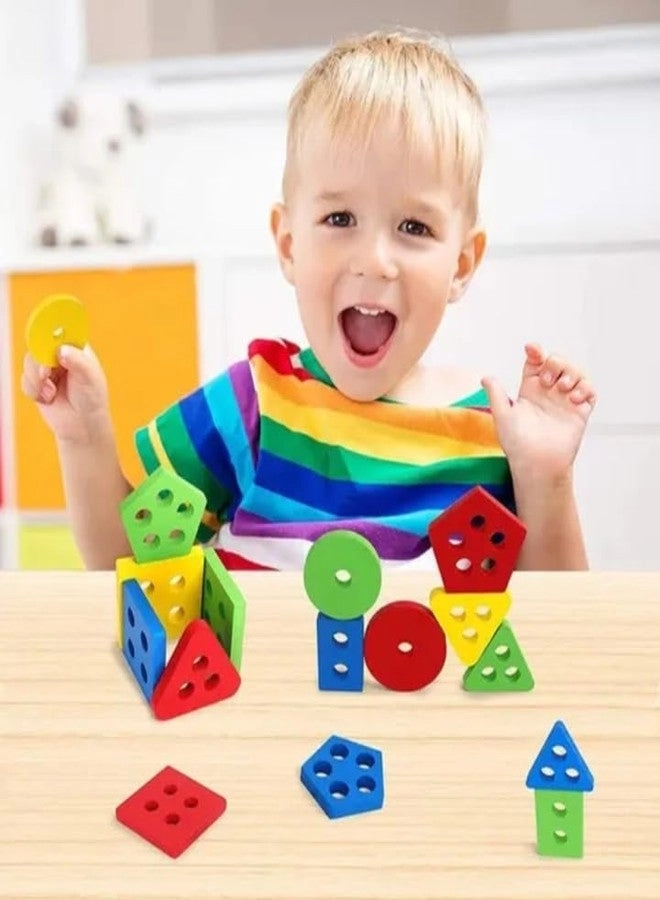 Wooden Geometric Shape Sorting Board - 1-3 Years