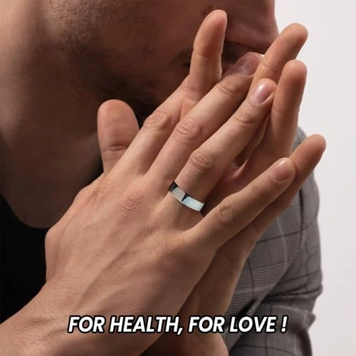 Smart Ring Health Tracker - Silver #7 IP68 Waterproof