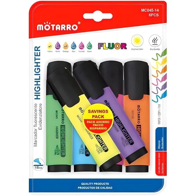 FITTO Highlighter - Assorted Colors 1/5mm