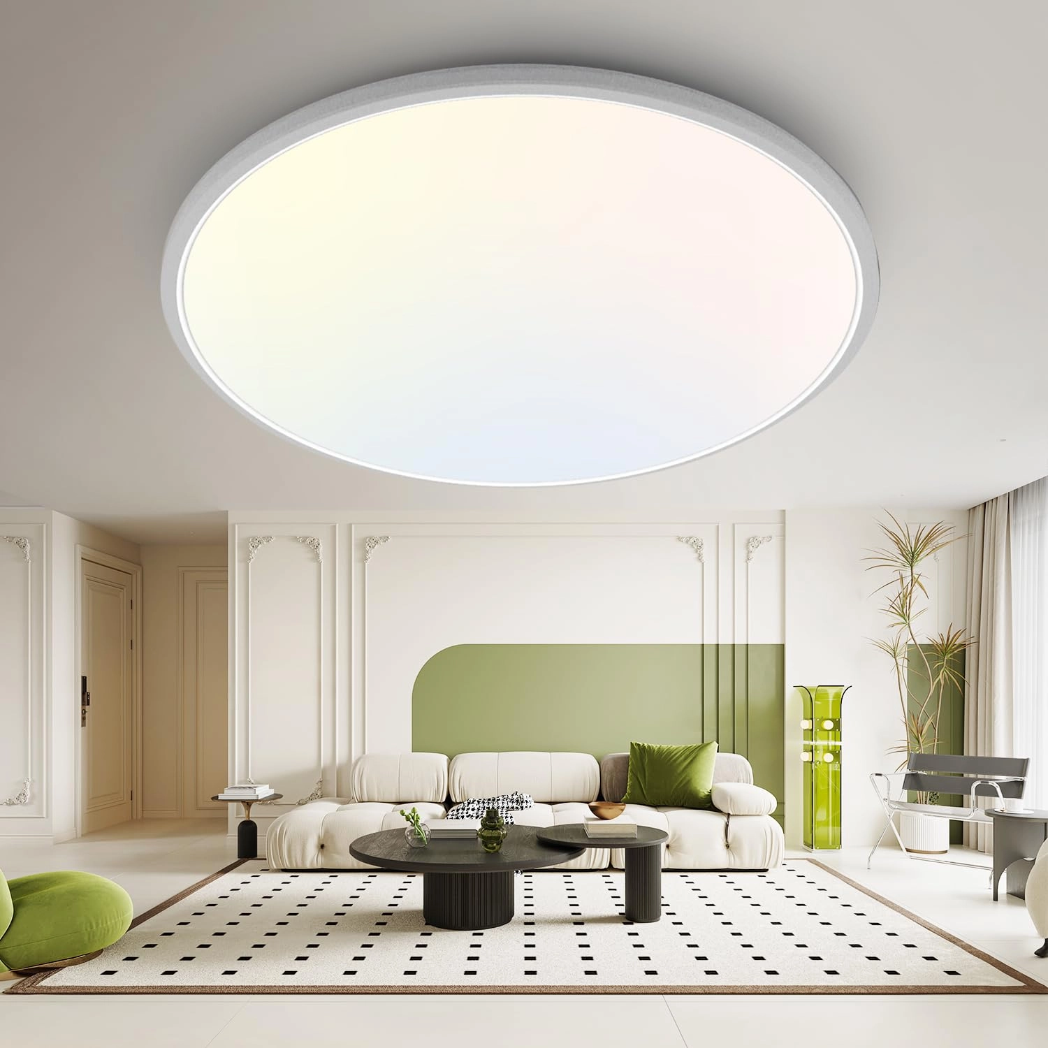 hepside Flush Mount Ceiling Light - 3000/4500/6000K Dimmable