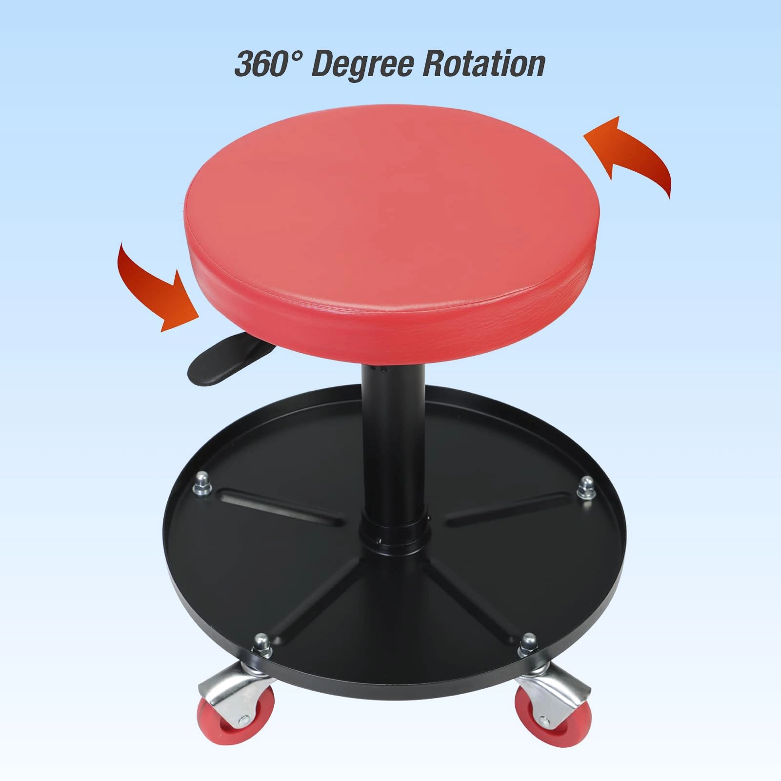 Creeper Seat - Red Pneumatic Adjustable