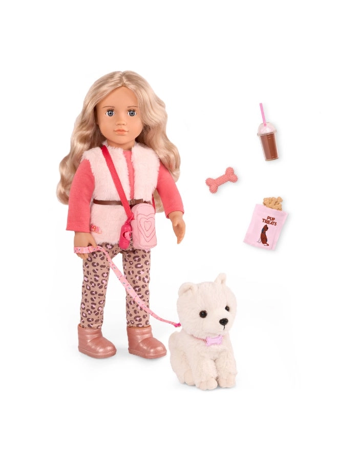 Our Generation Kinsley Fashion Doll - 18-inch + Kenzi Shih Tzu Pup - 6-inch Ages 3+