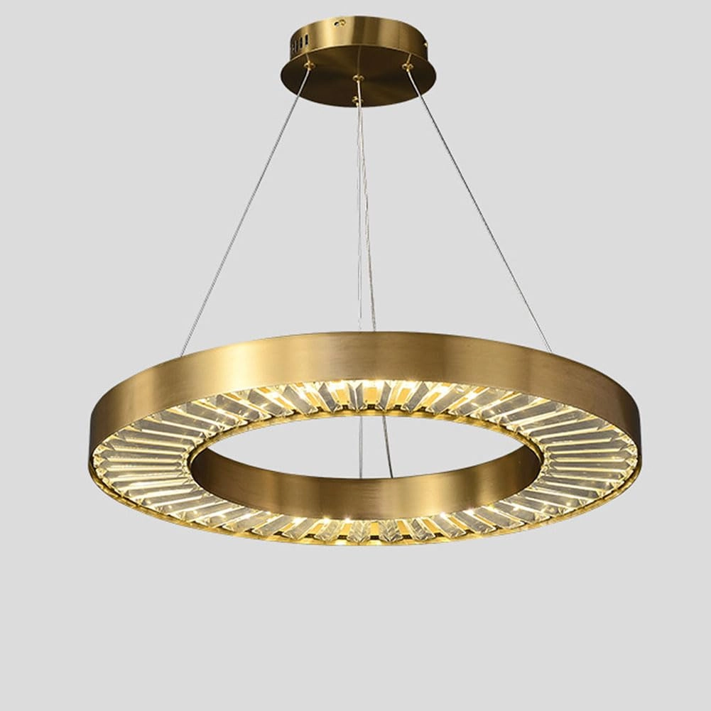 Crystal Chandelier - Golden tricolor light 100*38*30cm