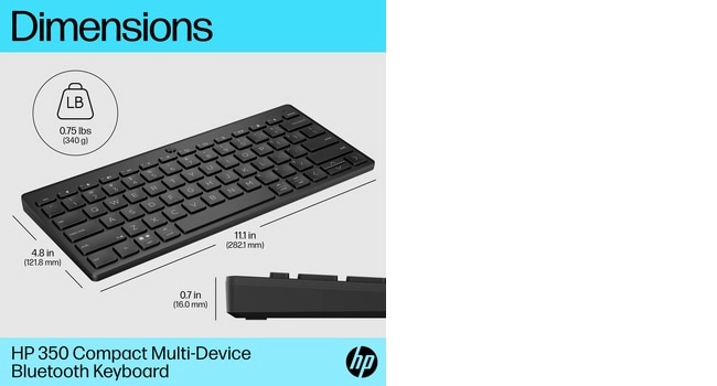 350 Compact Multi-Device Bluetooth Keyboard - Wireless