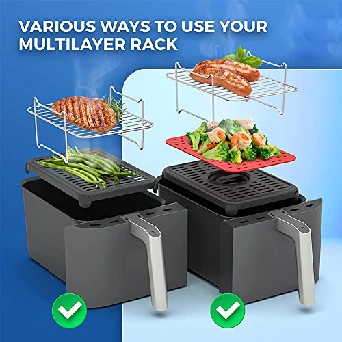 Air Fryer Rack - Stainless steel 6-Piece Set