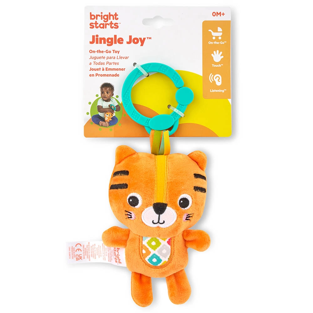 Jingle Joy Reach & Rattle Toy - 0 month(s) soft mixed materials Tiger
