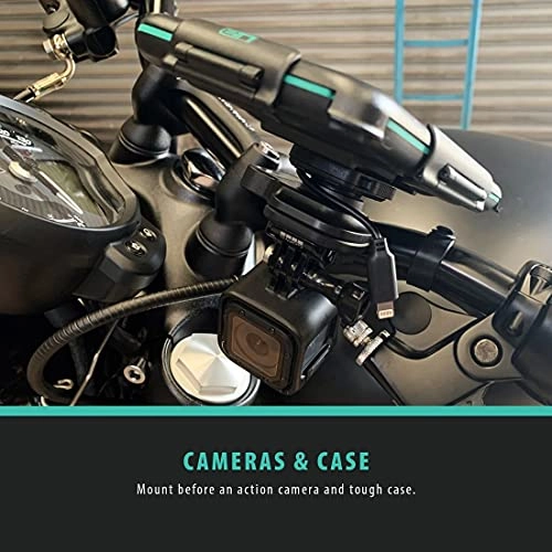 Dual Action Camera Motorcycle Mount - Handlebar + Case - iPhone 12 Pro Max Waterproof