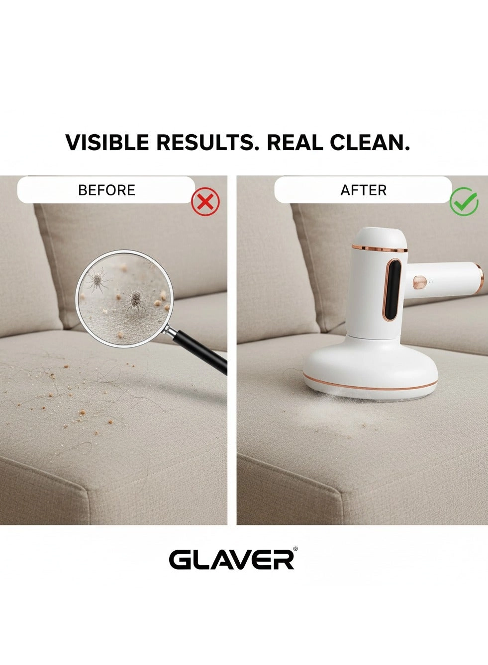 Handheld Mattress Vacuum - Cordless UV 10,000Pa