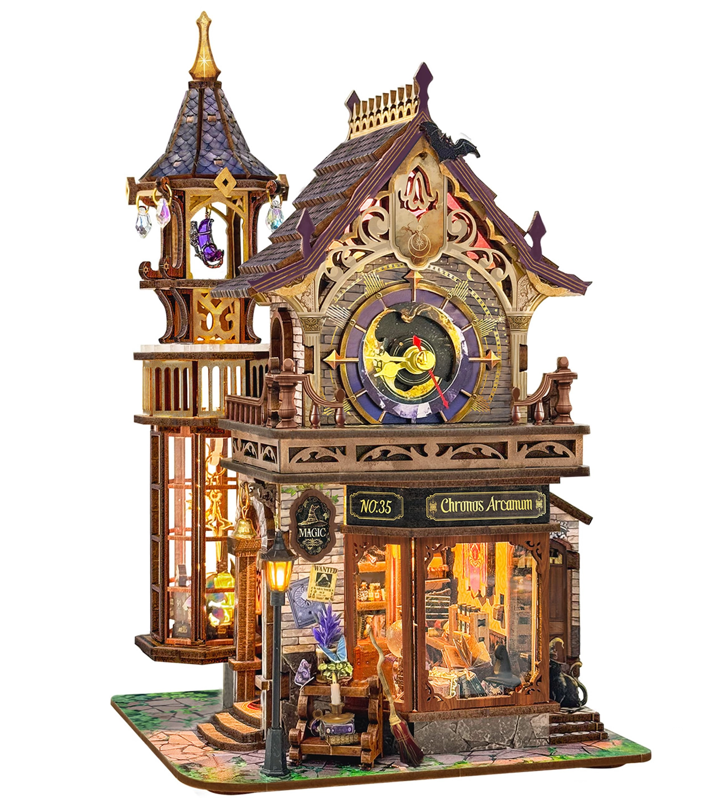DecoRoom Miniature House Kit - 3D Wooden Puzzle Time Magic Club