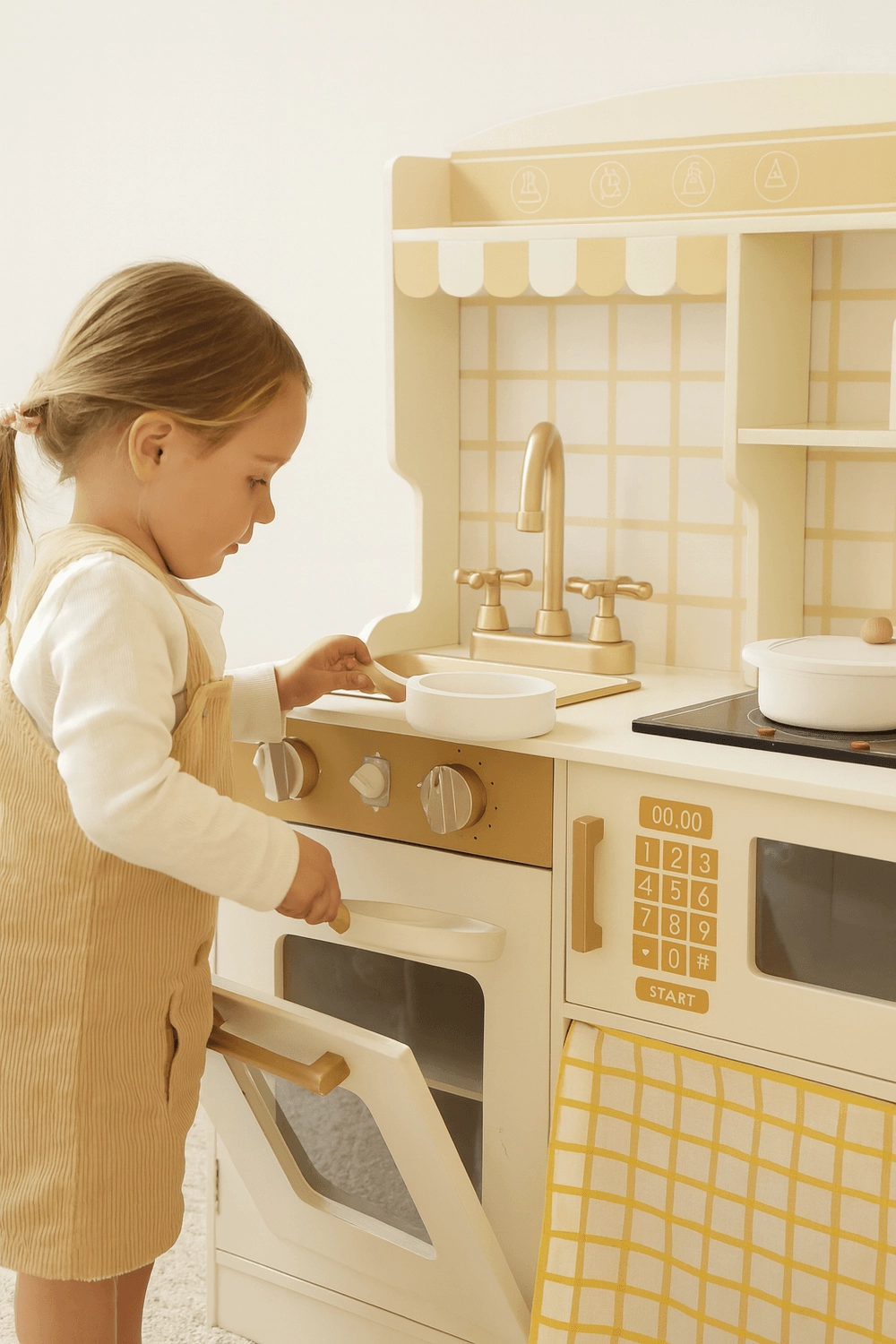 Kids Wooden Kitchen Cooking Set - 5pcs+ (5551007-W08810)