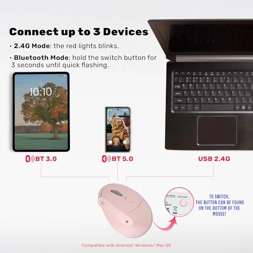 Vertical Ergonomic Mouse - Bluetooth