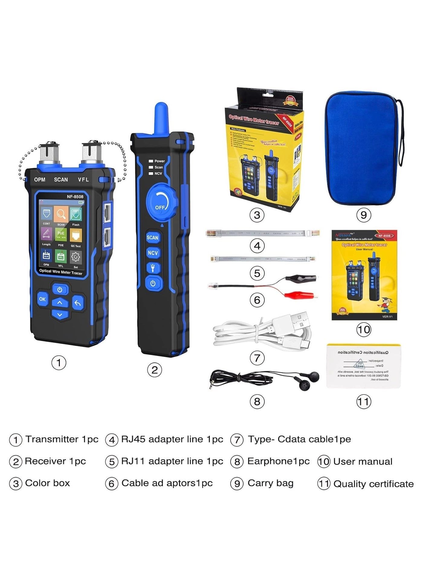 Network Cable Tester - RJ11 RJ45 Continuity testing