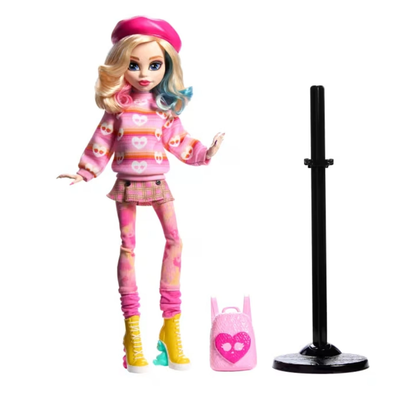 Monster High Enid Sinclair Core Doll - Beret Backpack Doll Stand Ages 6+
