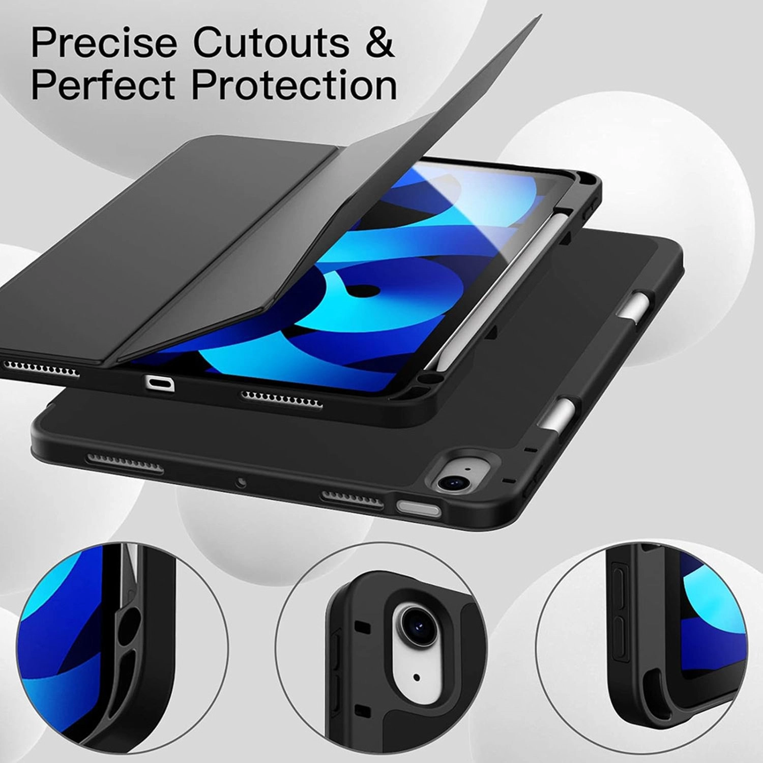 Tri-Fold Case with Pencil Holder for iPad Air 11-inch (2024)