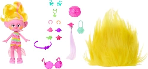 Trolls Band Together Hairsational Reveals Fashion Doll - 10+ Accessories Transforming Hair Piece