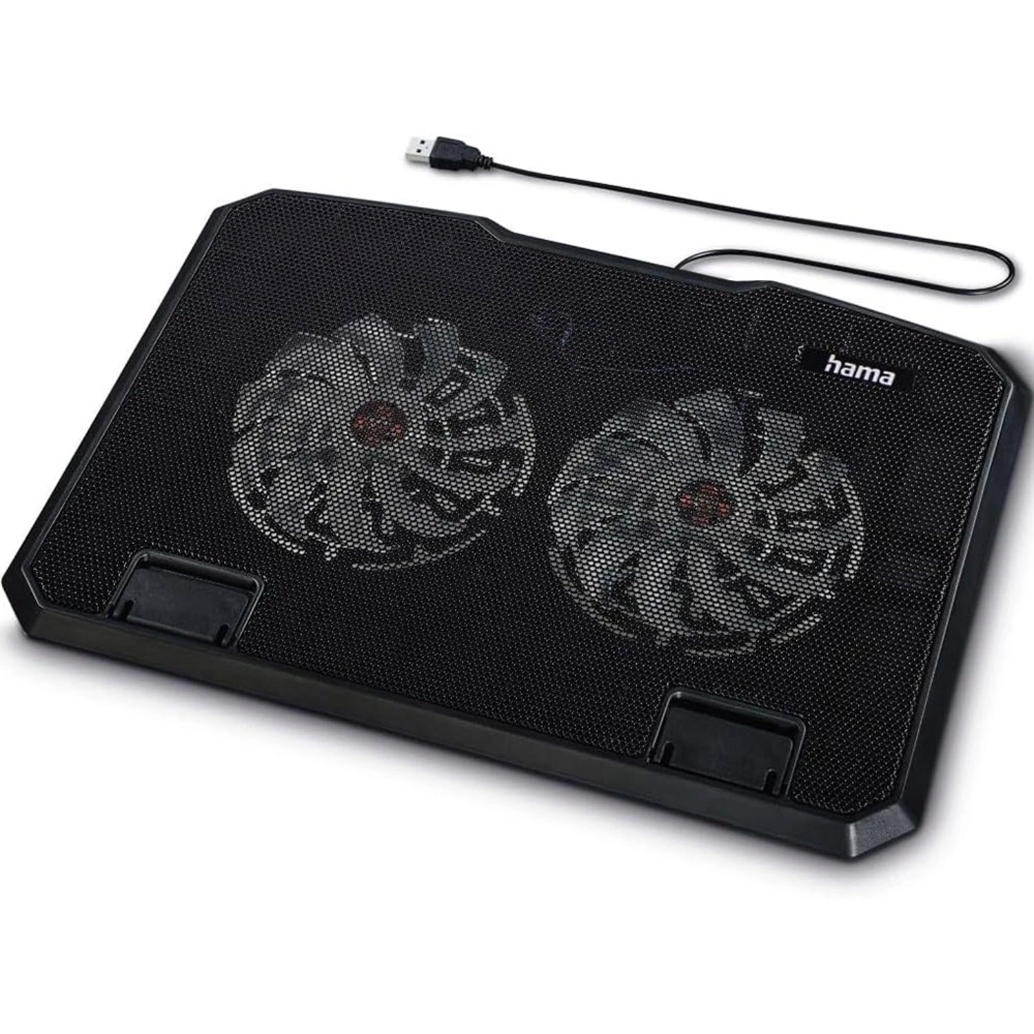 Black Metal Laptop Cooler - 2 Fans 15.6 Inch