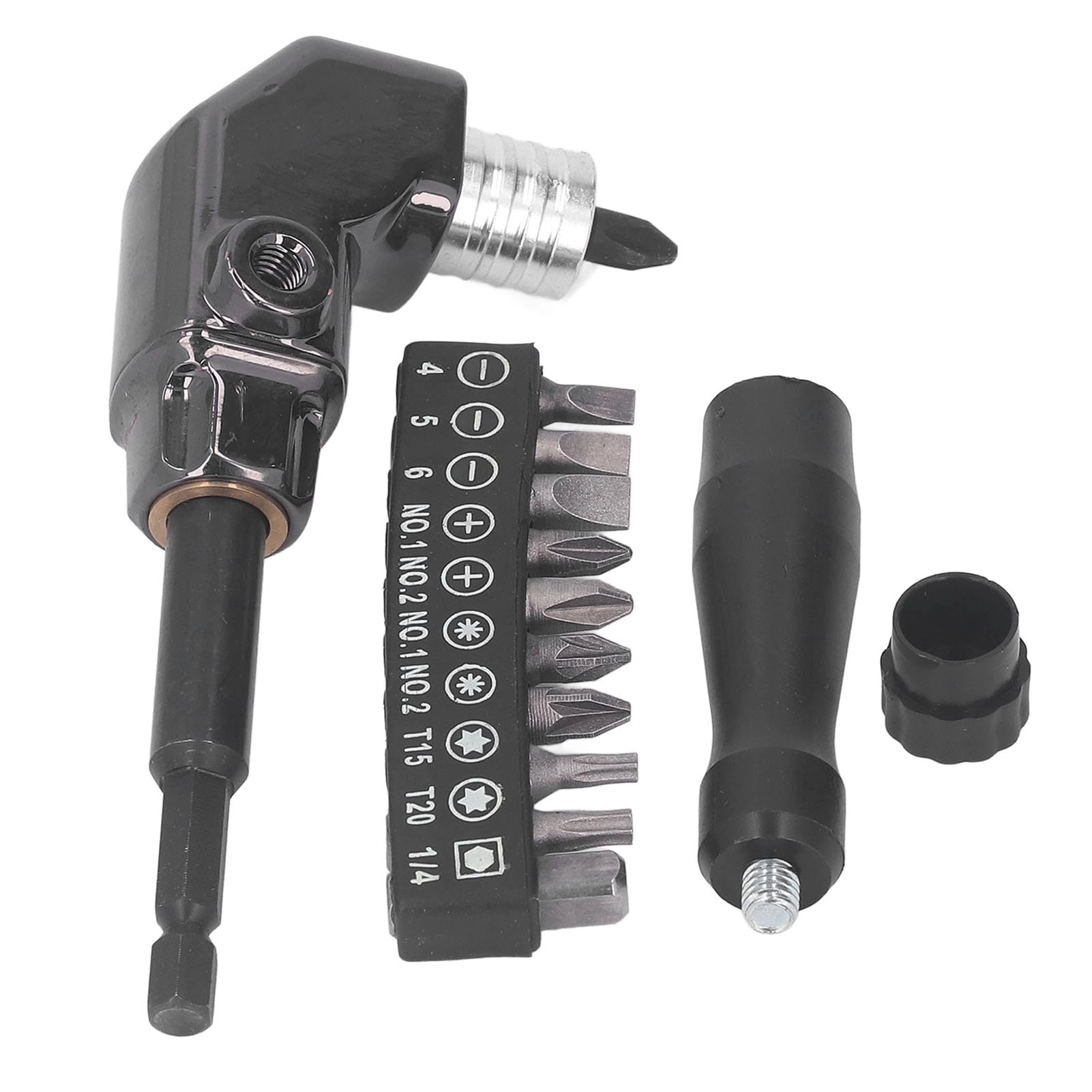 Jopwkuin Right Angle Attachment - 6.35mm hex 90° Aluminum Alloy