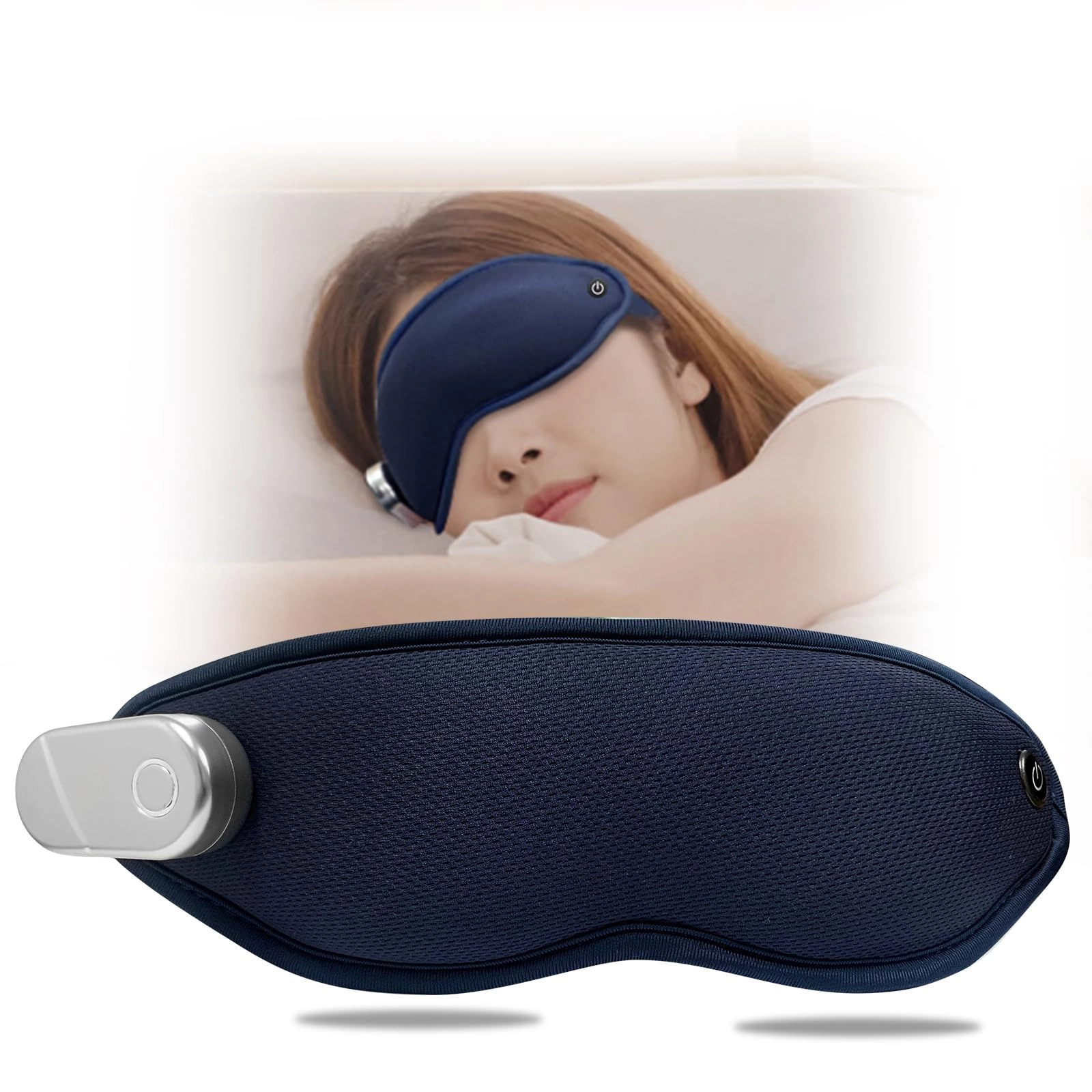 Fitgbey Heated Eye Mask - Vibration Massager Cordless Rechargeable