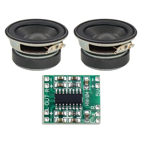 Electronicspices Mini 3Watt Speaker - 4ohm + PAM8403 - Mini 2 Channel Stereo Class D