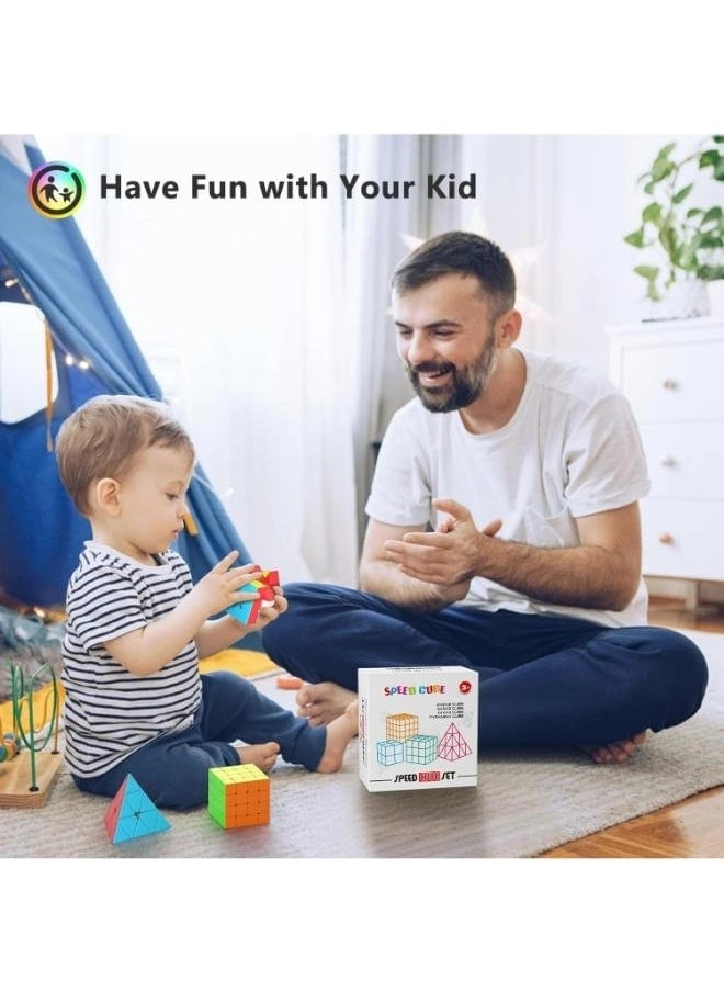 Speed Cube Puzzle - 4 pcs