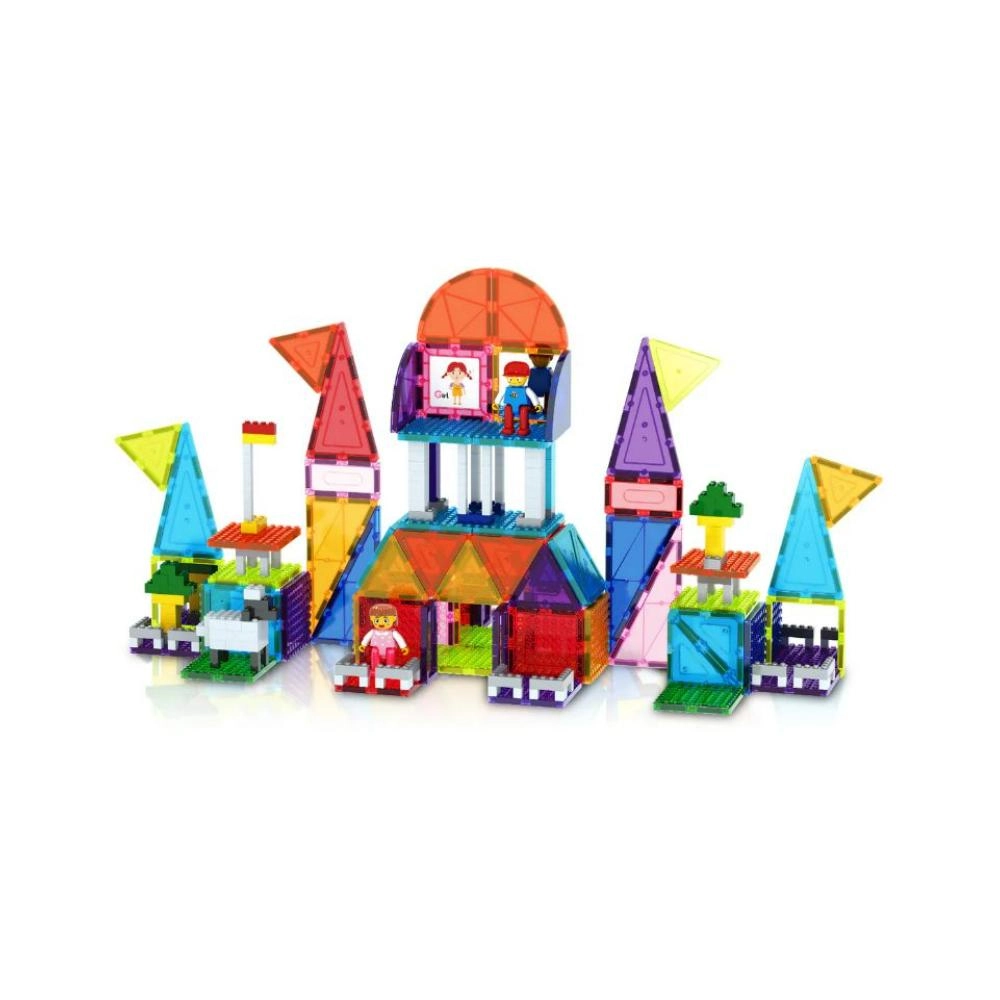 Magnetic Brick Tile and Magnetic Tile Combo Set - 333pcs