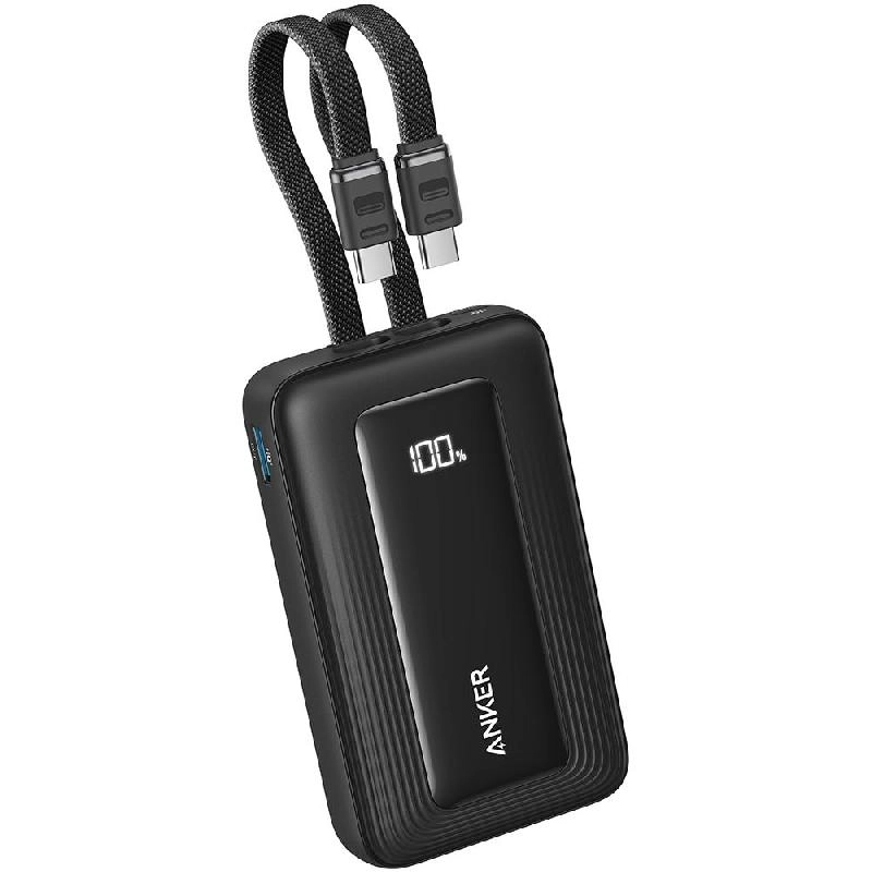 Anker Zolo - 10000 mAh 35W PD Fast Charging 4 USB Dual Built-in USB-C Cables